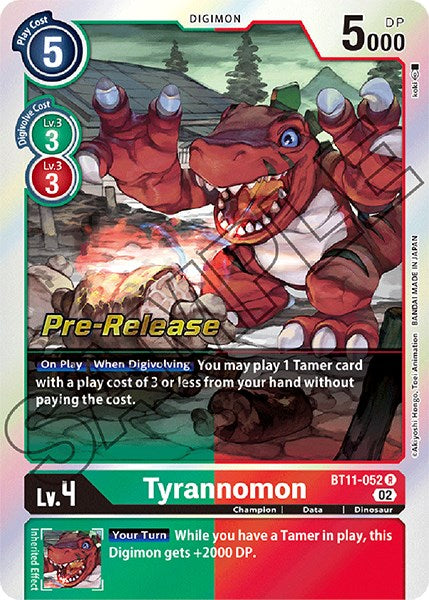 Tyrannomon [BT11-052] [Dimensional Phase Pre-Release Promos] | Red Riot Games CA