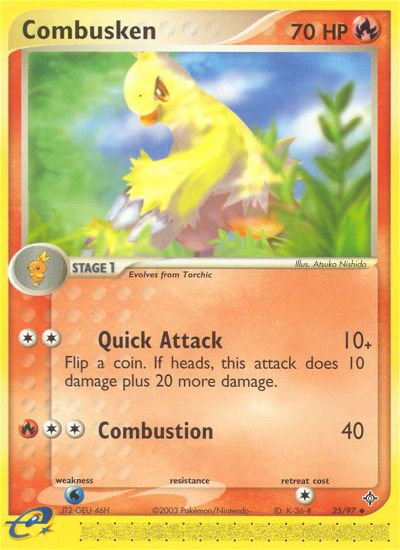 Combusken (25/97) [EX: Dragon] | Red Riot Games CA