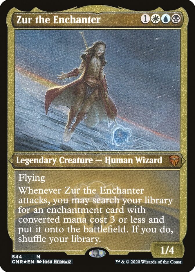 Zur the Enchanter (Etched) [Commander Legends] | Red Riot Games CA