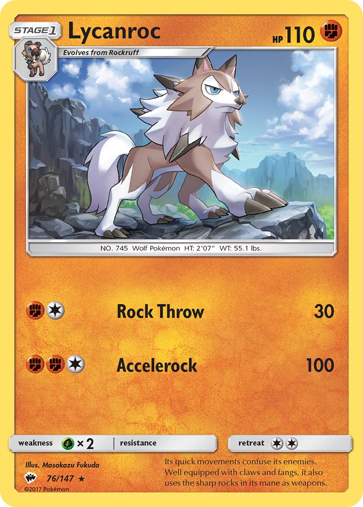 Lycanroc (76/147) (Theme Deck Exclusive) [Sun & Moon: Burning Shadows] | Red Riot Games CA