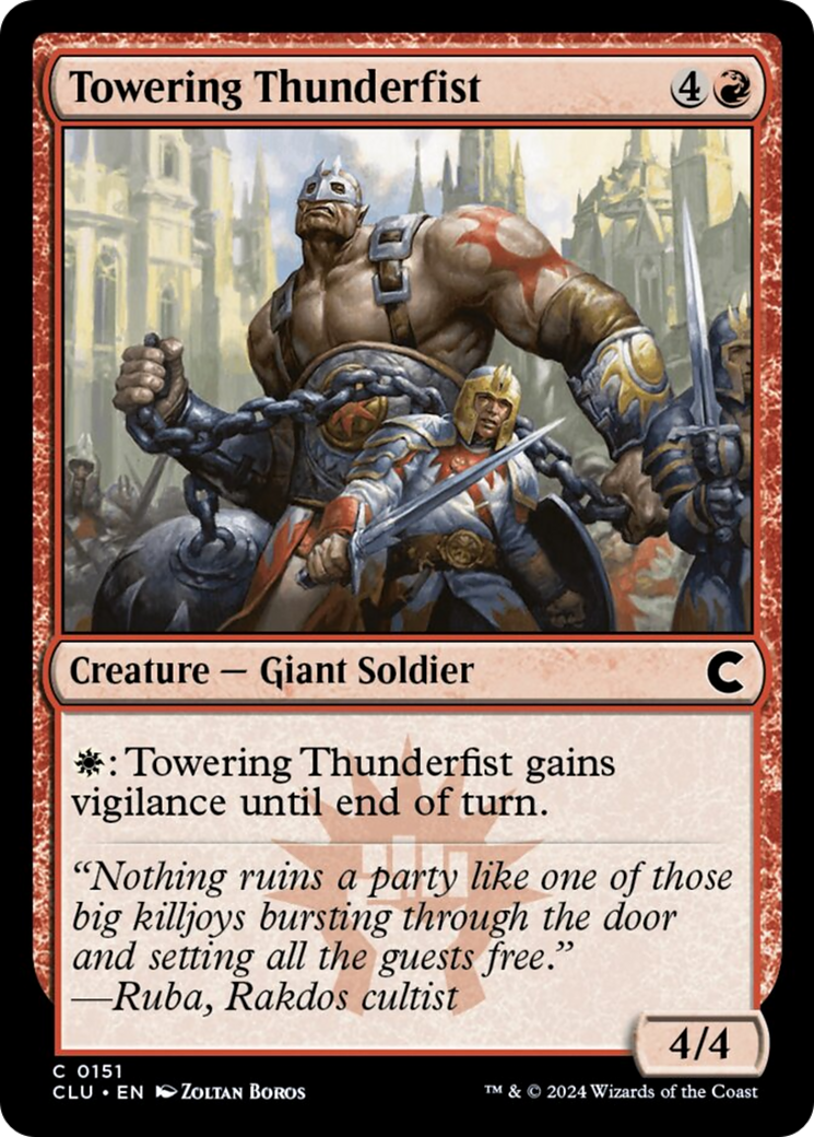 Towering Thunderfist [Ravnica: Clue Edition] | Red Riot Games CA