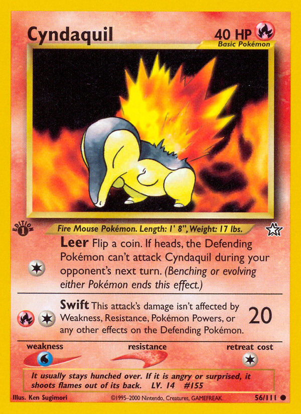 Cyndaquil (56/111) [Neo Genesis 1st Edition] | Red Riot Games CA