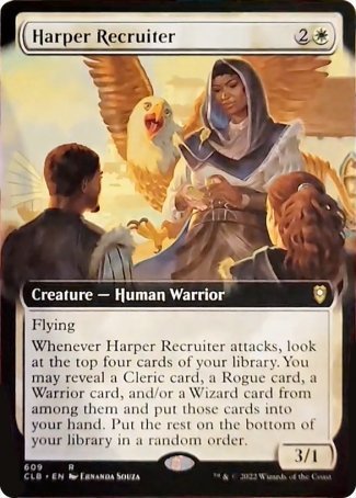 Harper Recruiter (Extended Art) [Commander Legends: Battle for Baldur's Gate] | Red Riot Games CA
