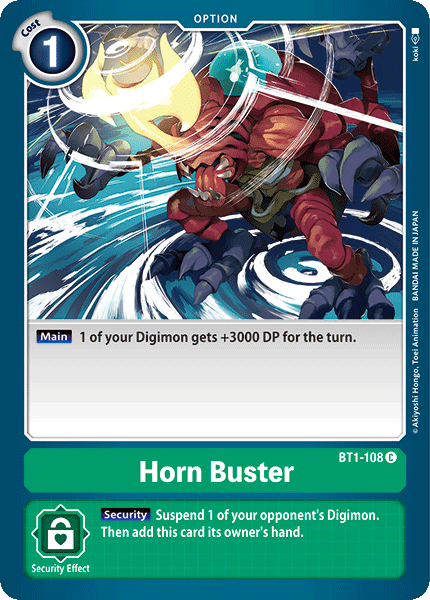 Horn Buster [BT1-108] [Release Special Booster Ver.1.0] | Red Riot Games CA