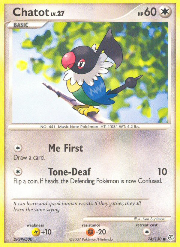 Chatot (74/130) [Diamond & Pearl: Base Set] | Red Riot Games CA