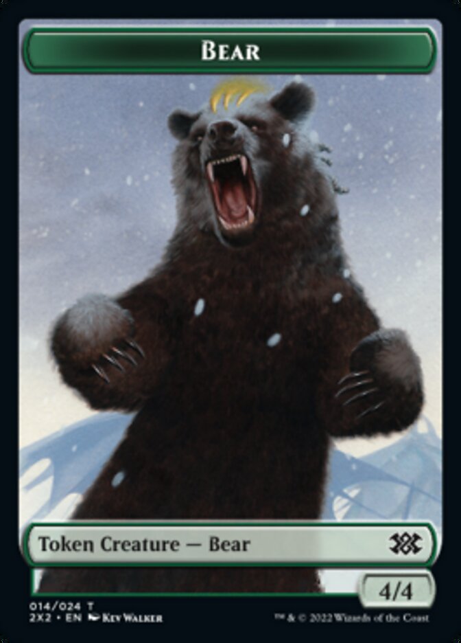 Bear // Knight Double-Sided Token [Double Masters 2022 Tokens] | Red Riot Games CA