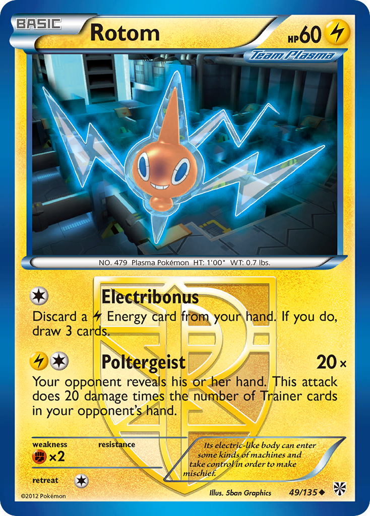 Rotom (49/135) [Black & White: Plasma Storm] | Red Riot Games CA