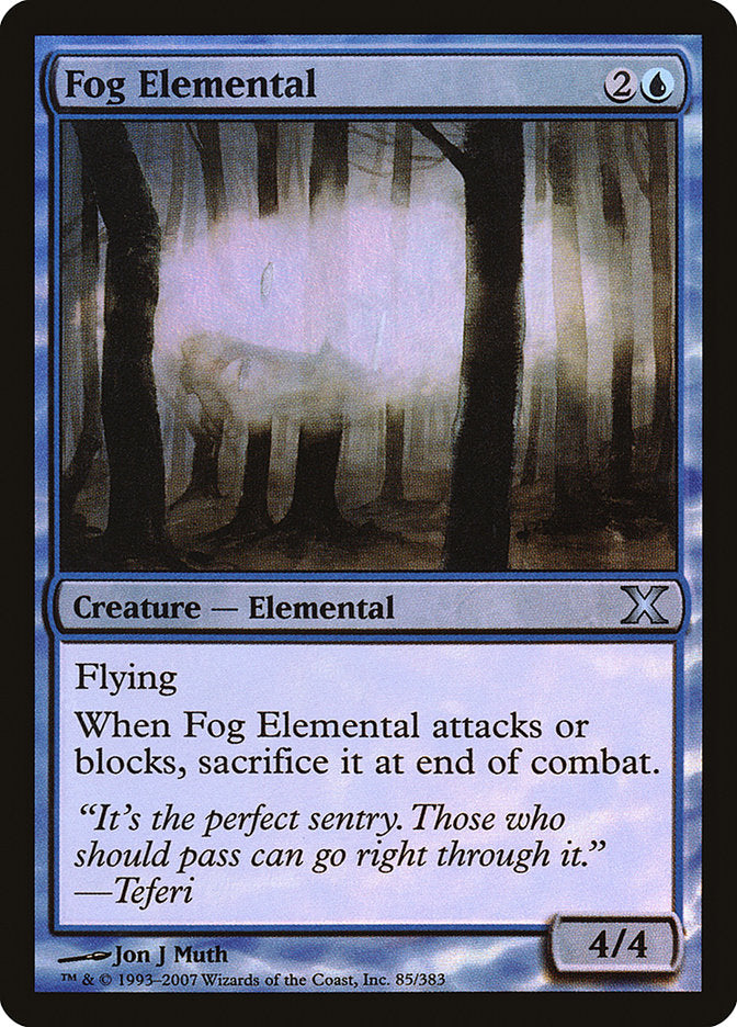 Fog Elemental (Premium Foil) [Tenth Edition] | Red Riot Games CA