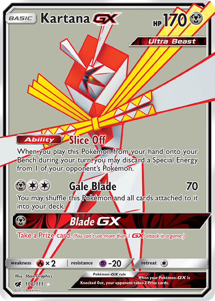 Kartana GX (106/111) [Sun & Moon: Crimson Invasion] | Red Riot Games CA