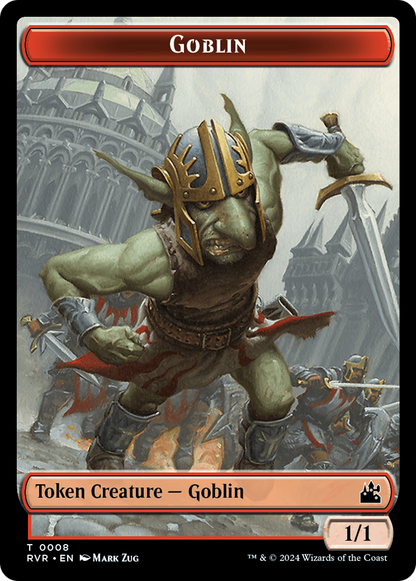 Goblin (0008) // Centaur Double-Sided Token [Ravnica Remastered Tokens]