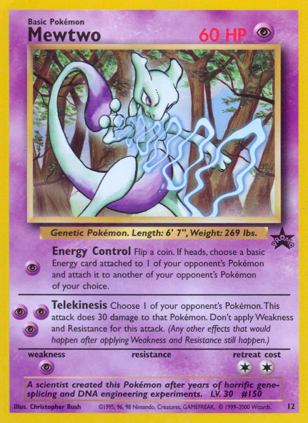Mewtwo (12) [Wizards of the Coast: Black Star Promos] | Red Riot Games CA