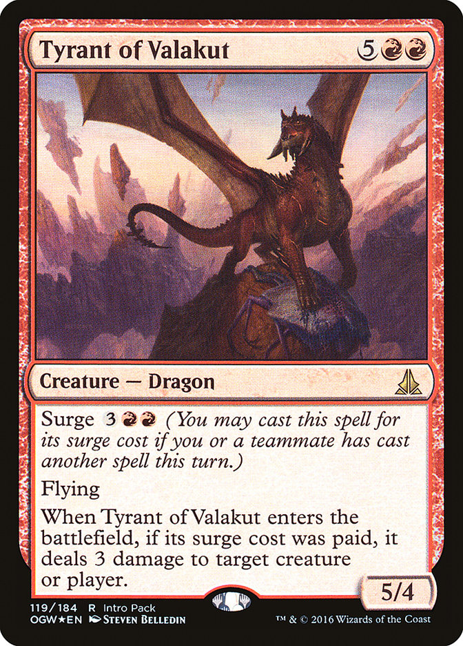 Tyrant of Valakut (Intro Pack) [Oath of the Gatewatch Promos] | Red Riot Games CA