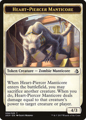 Heart-Piercer Manticore // Warrior Double-Sided Token [Amonkhet Tokens] | Red Riot Games CA