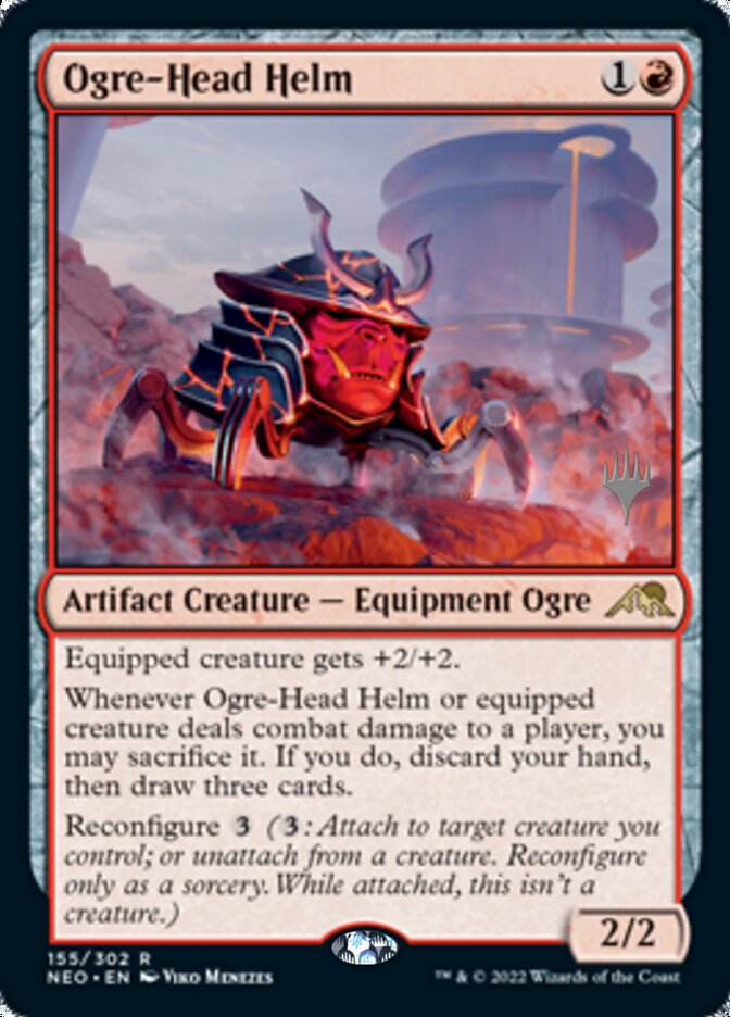 Ogre-Head Helm (Promo Pack) [Kamigawa: Neon Dynasty Promos] | Red Riot Games CA
