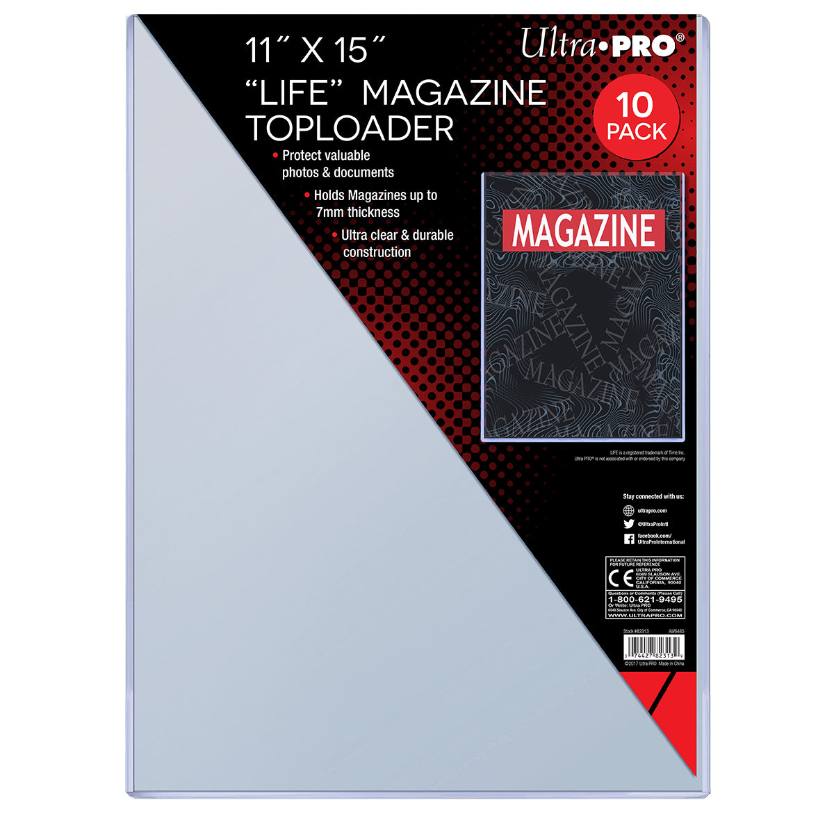 Ultra PRO: Toploader - 11" x 15" (10ct - "Life" Magazine Toploader)