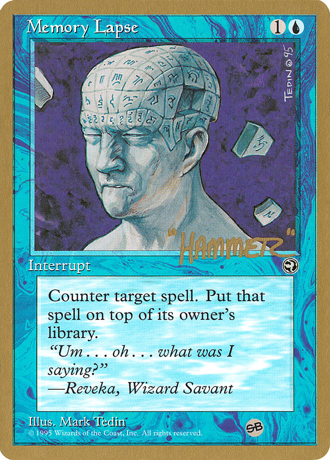 Memory Lapse (Runes) (Shawn "Hammer" Regnier) (SB) [Pro Tour Collector Set] | Red Riot Games CA