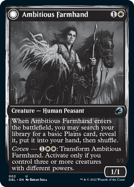 Ambitious Farmhand // Seasoned Cathar [Innistrad: Double Feature]