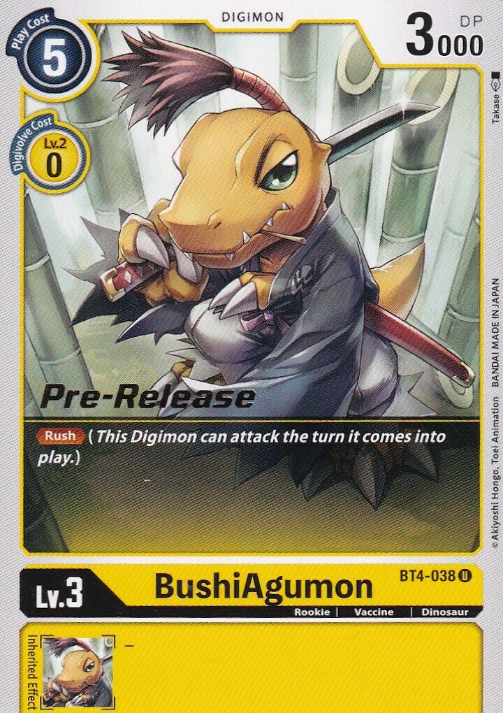 BushiAgumon [BT4-038] [Great Legend Pre-Release Promos] | Red Riot Games CA