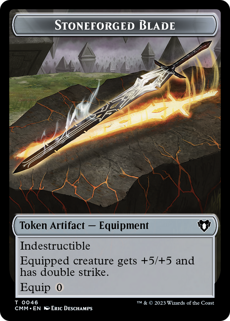 Servo // Stoneforged Blade Double-Sided Token [Commander Masters Tokens] | Red Riot Games CA