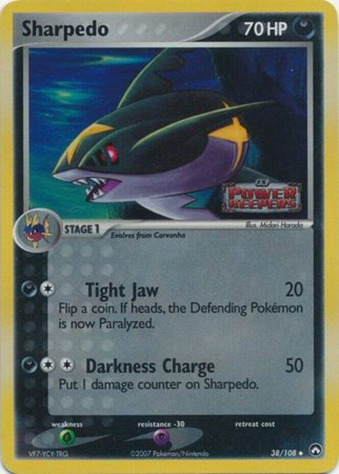 Sharpedo (38/108) (Stamped) [EX: Power Keepers] | Red Riot Games CA