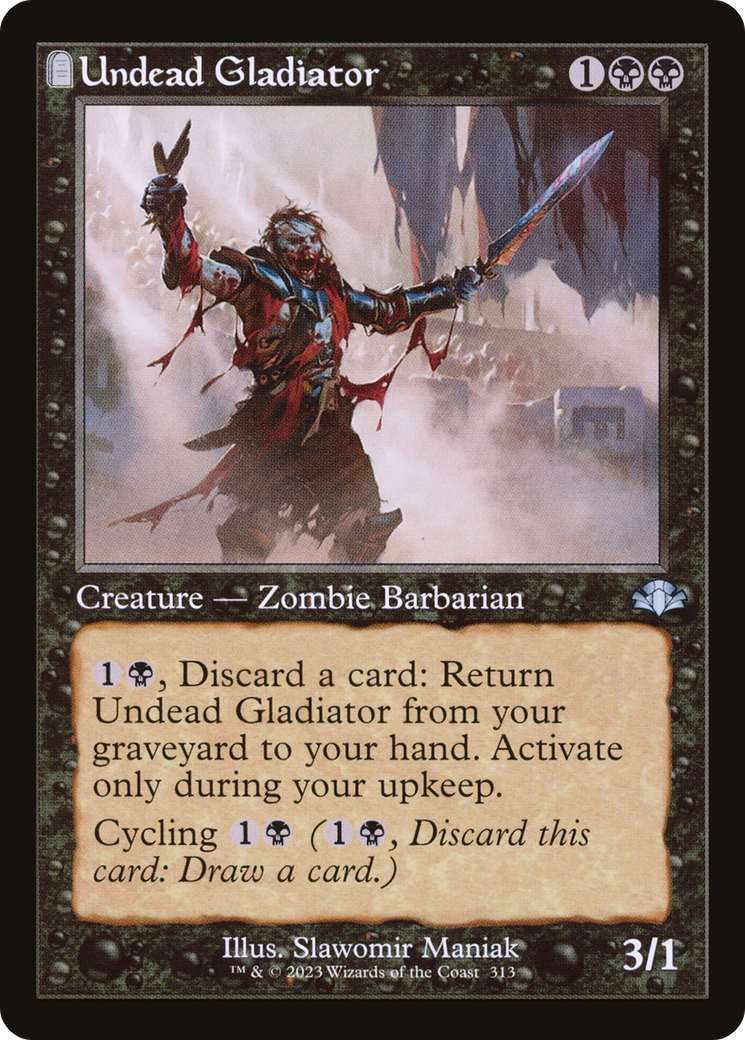 Undead Gladiator (Retro) [Dominaria Remastered] | Red Riot Games CA