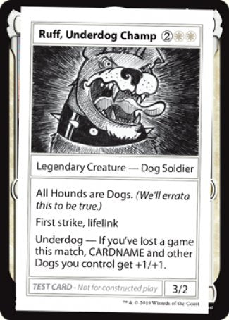 Ruff, Underdog Champ (2021 Edition) [Mystery Booster Playtest Cards] | Red Riot Games CA