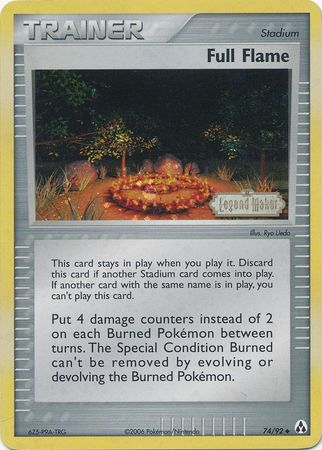 Full Flame (74/92) (Stamped) [EX: Legend Maker] | Red Riot Games CA