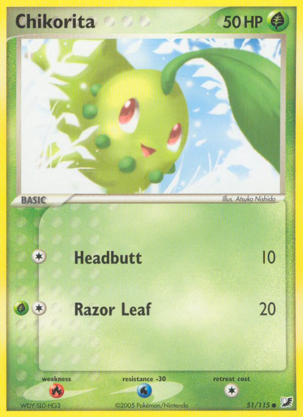 Chikorita (51/115) [EX: Unseen Forces] | Red Riot Games CA