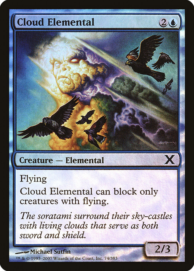 Cloud Elemental (Premium Foil) [Tenth Edition] | Red Riot Games CA