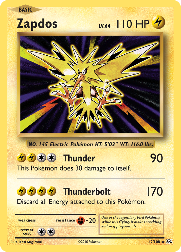 Zapdos (42/108) [XY: Evolutions] | Red Riot Games CA