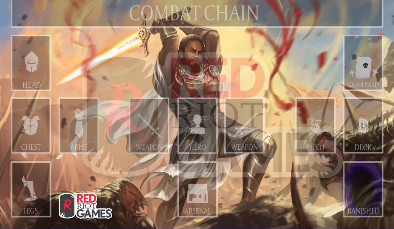 Lightus Warrior Playmat by Red Riot Games