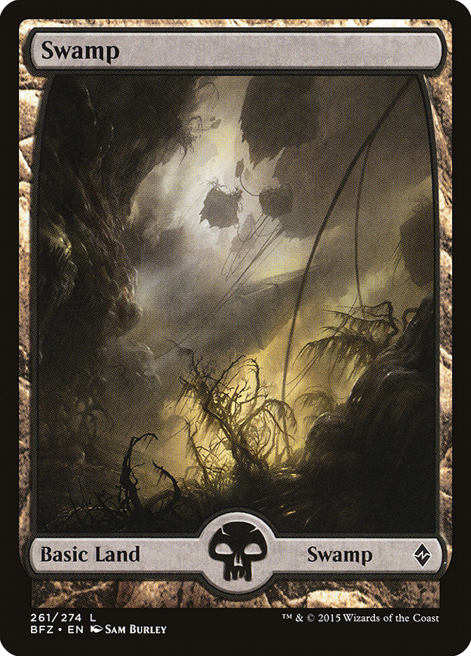 Swamp (261) (Full Art) [Battle for Zendikar] | Red Riot Games CA