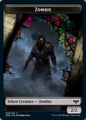 Zombie (008) // Zombie (005) Double-Sided Token [Innistrad: Crimson Vow Tokens] | Red Riot Games CA