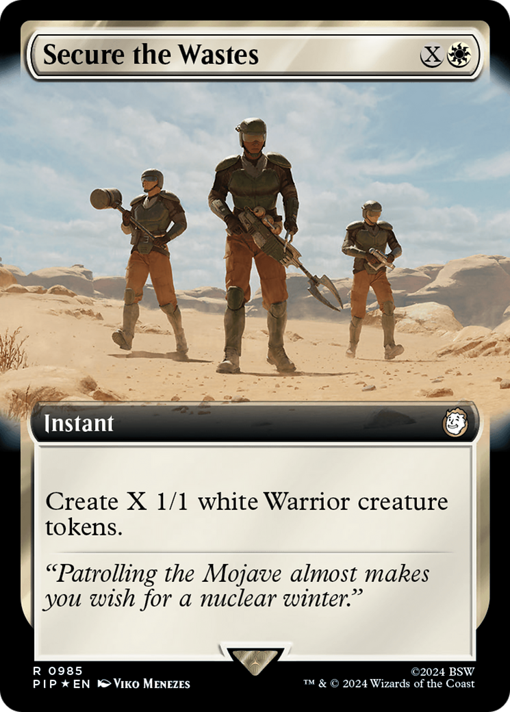 Secure the Wastes (Extended Art) (Surge Foil) [Fallout] | Red Riot Games CA