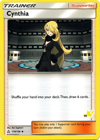 Cynthia (119/156) (Pikachu Stamp #50) [Battle Academy 2020] | Red Riot Games CA