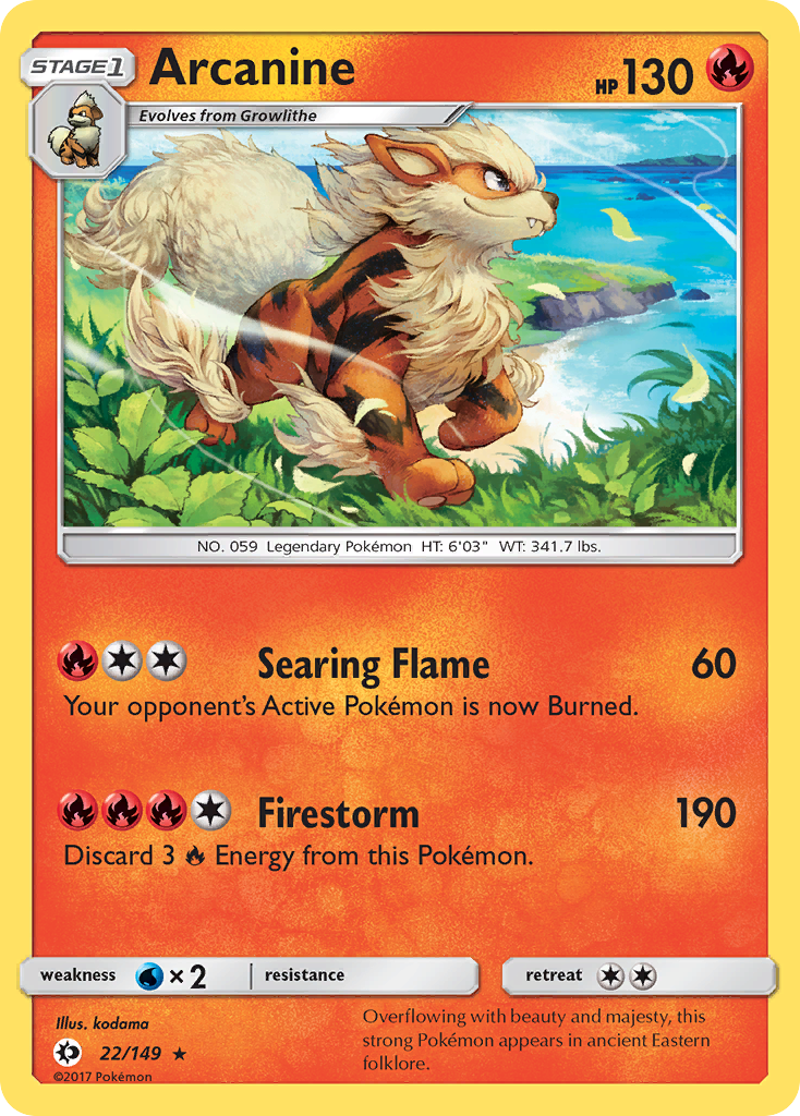 Arcanine (22/149) [Sun & Moon: Base Set] | Red Riot Games CA