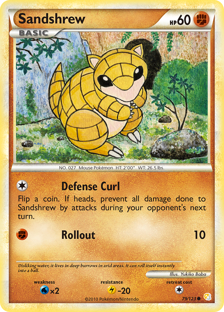 Sandshrew (79/123) [HeartGold & SoulSilver: Base Set] | Red Riot Games CA