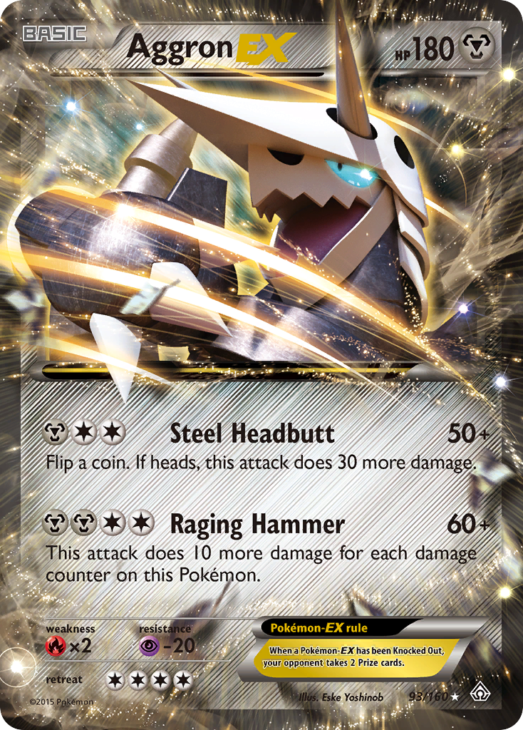 Aggron EX (93/160) [XY: Primal Clash] | Red Riot Games CA