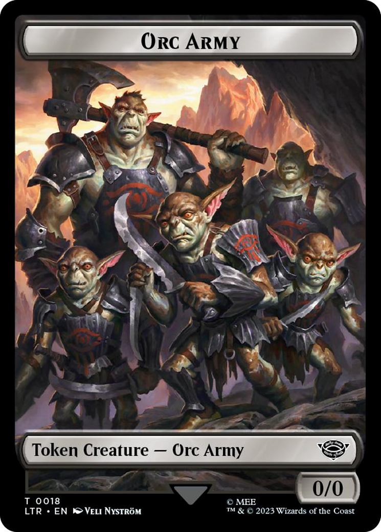 Orc Army (0018) // Food (0024) Double-Sided Token (Surge Foil) [The Lo ...