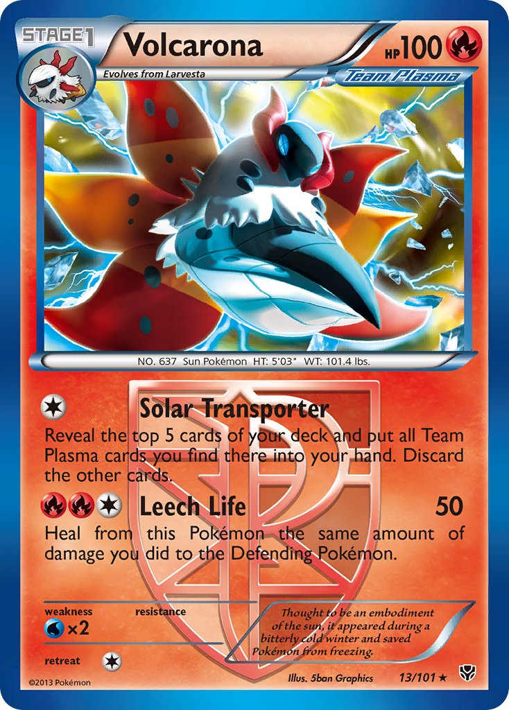 Volcarona (13/101) (Theme Deck Exclusive) [Black & White: Plasma Blast] | Red Riot Games CA