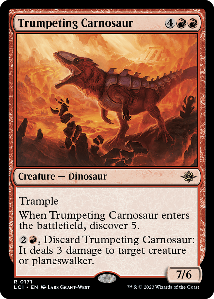 Trumpeting Carnosaur [The Lost Caverns of Ixalan] | Red Riot Games CA