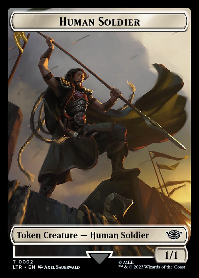 Human Soldier Token (02) [The Lord of the Rings: Tales of Middle-Earth Tokens] | Red Riot Games CA