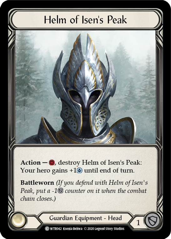 Helm of Isen's Peak [U-WTR042] (Welcome to Rathe Unlimited)  Unlimited Rainbow Foil | Red Riot Games CA