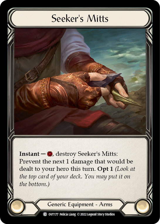 Seeker's Mitts [OUT177] (Outsiders)  Cold Foil | Red Riot Games CA