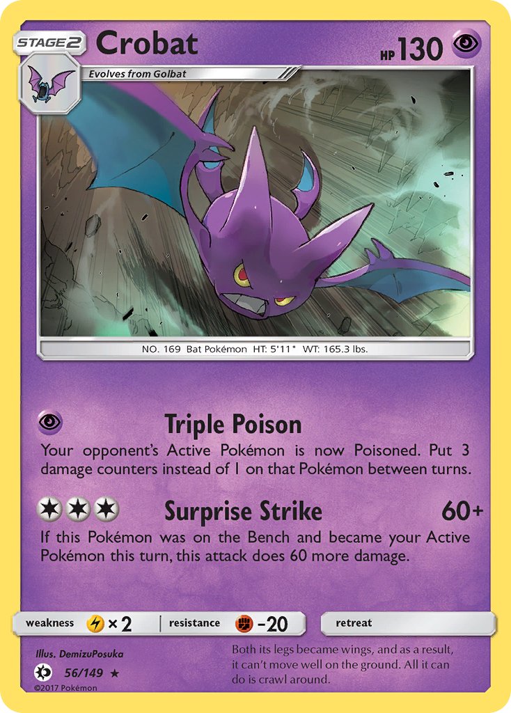 Crobat (56/149) (Cosmos Holo) (Blister Exclusive) [Sun & Moon: Base Set] | Red Riot Games CA