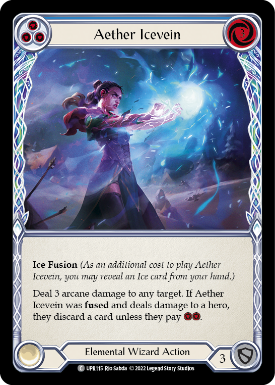 Aether Icevein (Blue) [UPR115] (Uprising)  Rainbow Foil | Red Riot Games CA