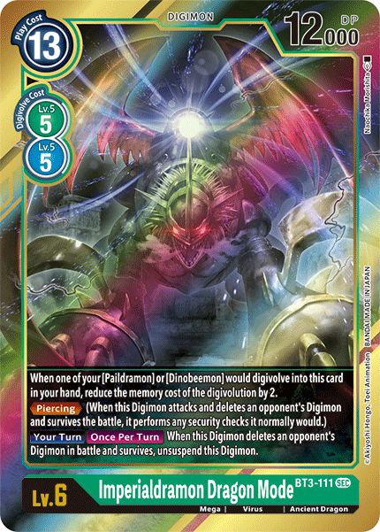 Imperialdramon Dragon Mode [BT3-111] (Alternate Art) [Release Special Booster Ver.1.5]