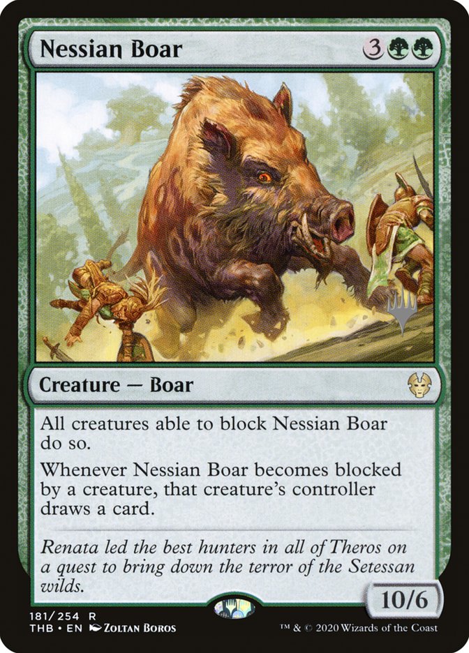 Nessian Boar (Promo Pack) [Theros Beyond Death Promos] | Red Riot Games CA