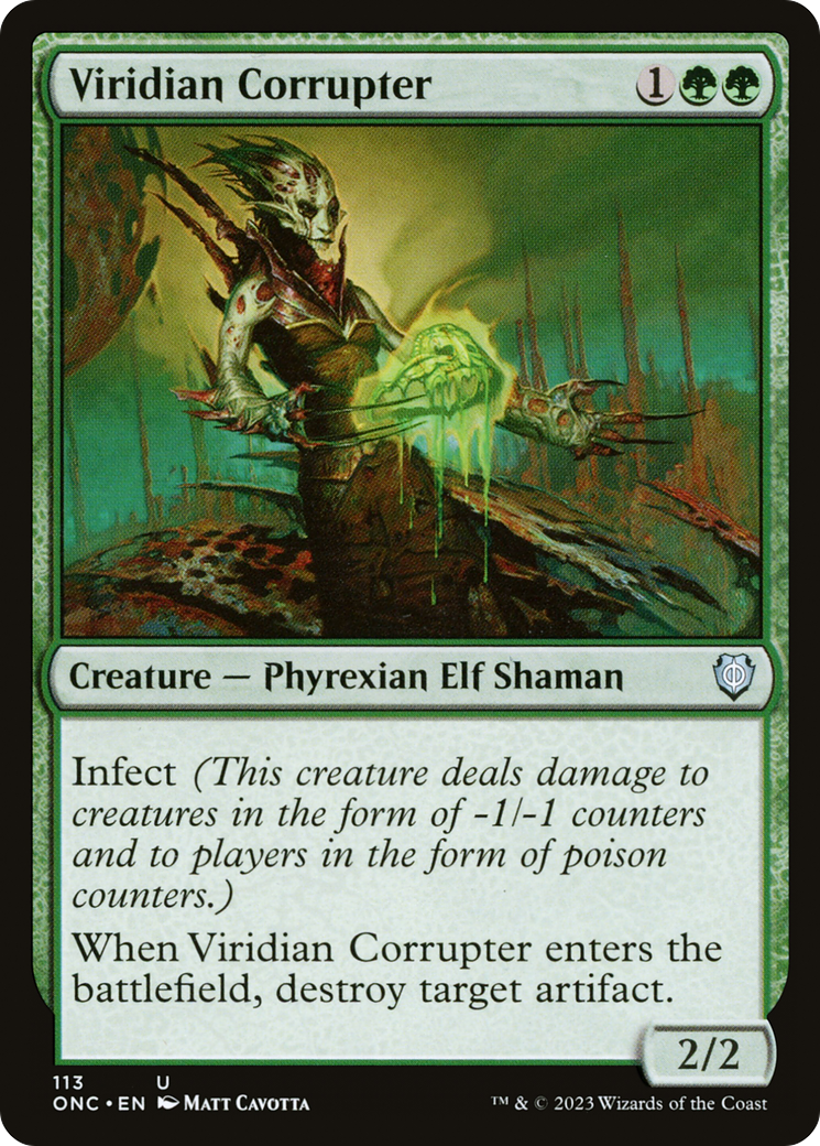 Viridian Corrupter [Phyrexia: All Will Be One Commander] | Red Riot Games CA