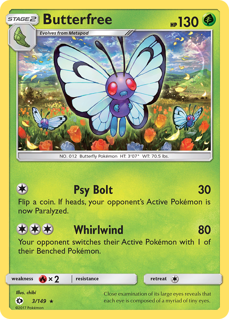 Butterfree (3/149) [Sun & Moon: Base Set] | Red Riot Games CA